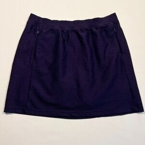 Tail Golf Skort‎ Blue Textured Zip Pockets Athletic Tennis Pickleball Women's L